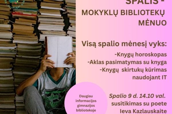 Spalis - mokyklų bibliotekų mėnuo